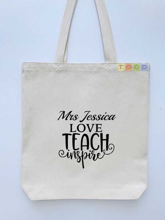 The Best Teacher Canvas Gift Tote Bags, Extra Large Personalized Bags –  BodrumCrafts