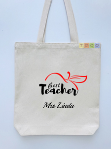 Teacher Canvas Gift Tote Bags