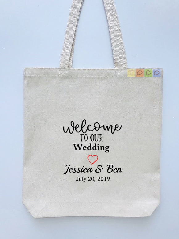 Wedding Welcome Tote Bags, Hotel Destination Guests WB10