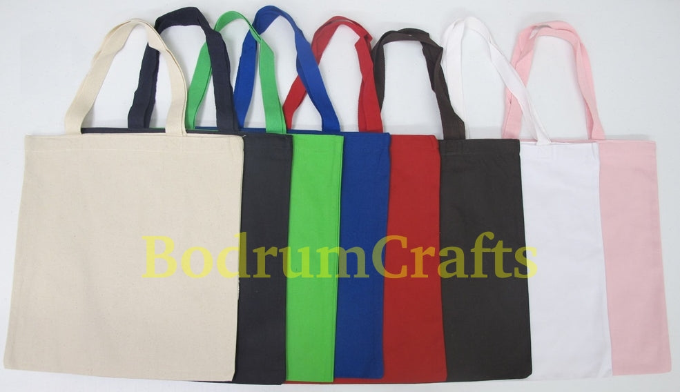 Wholesale Heavy Duty Plain Canvas Tote Bags, Flat, Standard Size Bulk cheap totes