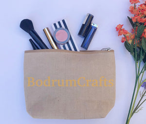 Wholesale Canvas Zipper Pouch Bag Multi-Purpose Travel Makeup Cosmetic –  BodrumCrafts