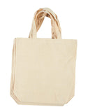 Wholesale Lightweight Cotton Tote Bags with Gusset (15" x 16" x 3")