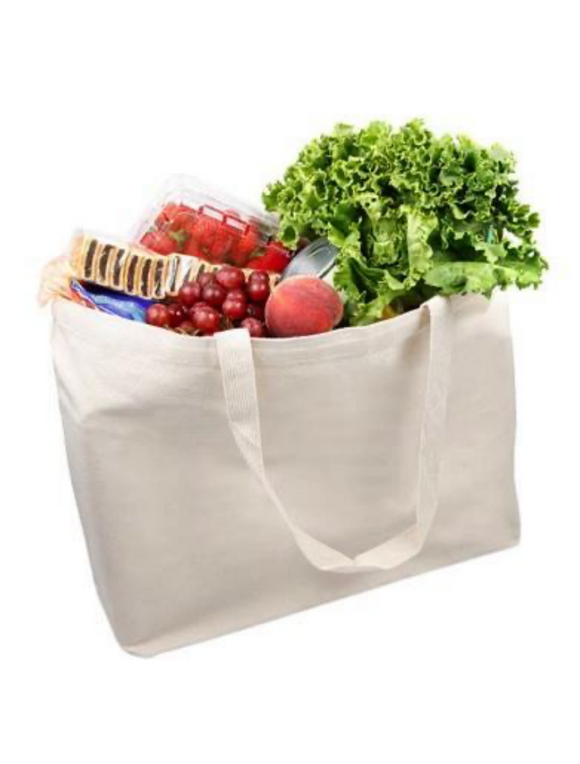 Heavy Duty Canvas Shopping Grocery Tote Bags, Large Size Totes
