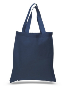Wholesale Navy Blue Color Canvas Cotton Tote Bags. Our Cheap Plain Totes in Bulk are Great for Screen Printing, Crafts, Promotional Bags with Logo.