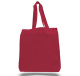 Wholesale Lightweight Red Cotton Tote Bags with Gusset