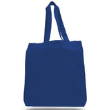 Wholesale Lightweight Blue Cotton Tote Bags with Gusset